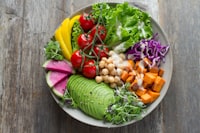 Chef with salad